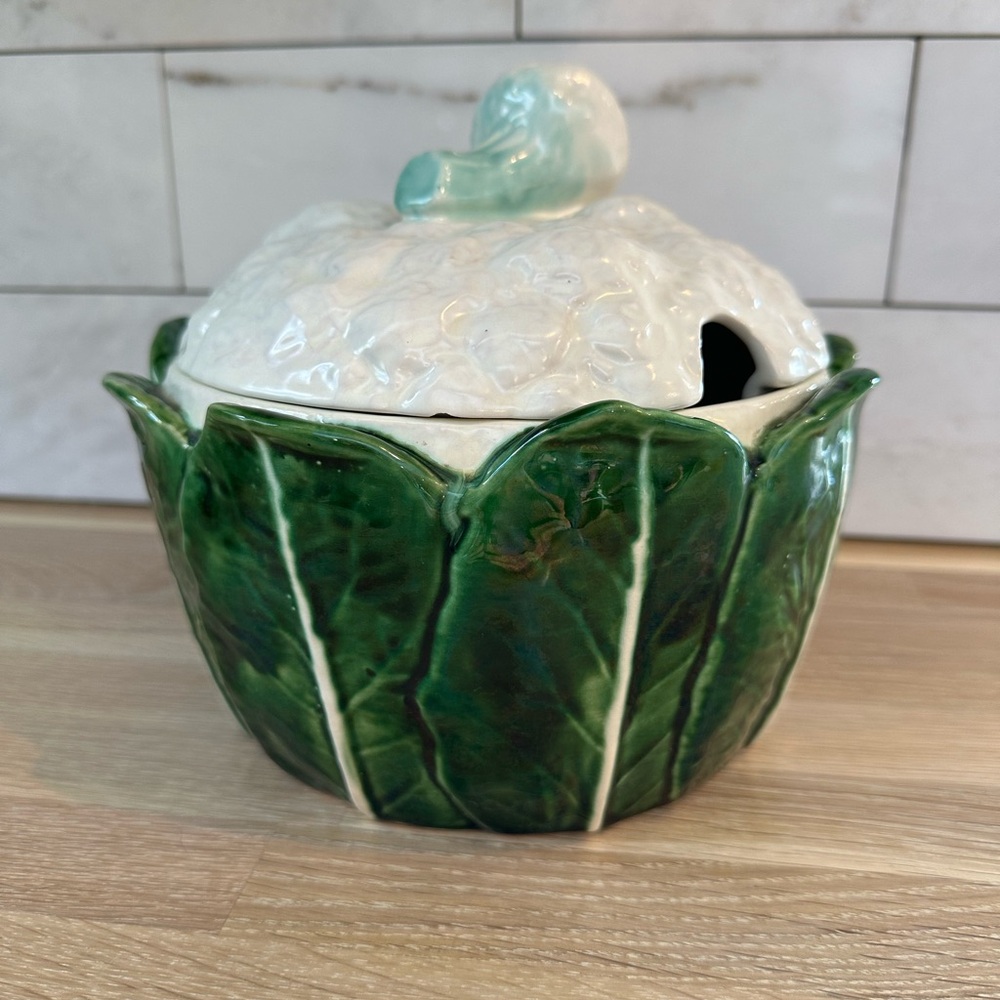 Portugal Ceramic Cabbage Cauliflower Tureen
